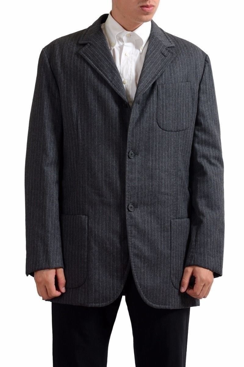 Мужской блейзер Gianfranco Ferre в серую полоску на трех пуговицах размер US 44 IT 54 18890₽