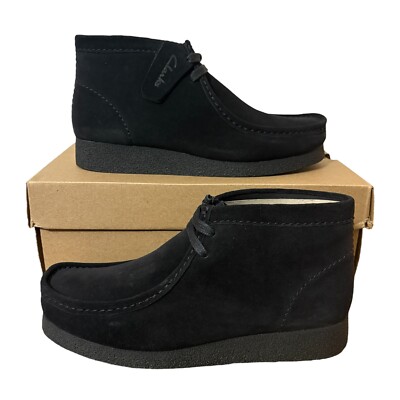 [26172823] Clarks Men s Wallabee EVO  Black Suede  Chukka Boot