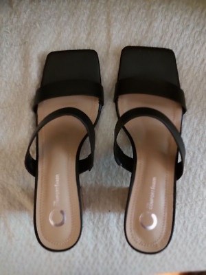 Nolla  ~ Women's Black Slip-On  Block Heels/Size 9 ~Square Toe ~ 2.5'' Heel  NEW