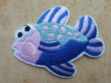 Aufnäher Patch für Kinder Fisch 8 x 6 cm