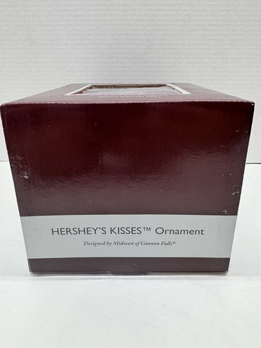 Large Hershey's Kiss Ornament 1998 Red Glass 5in original box - Picture 8 of 8