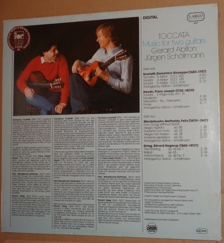 Toccata : music for two guitars. Gerard Abiton, Jürgen Schöllmann LP - SEALED - Picture 2 of 2