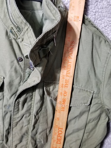 Vintage USAF Military Vietnam War M-65 Field Jacket 1967 OG-107 SEE MEASUREMENT - Picture 4 of 21
