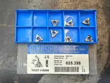 Qty 7 BIG Kaiser Daishowa TCGT 110208 655.398 K10 Grade Carbide Inserts