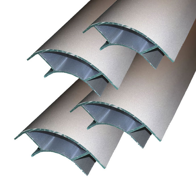 4 x 2000mm Campervan Corner Profile curved Aluminium for 15mm furniture board