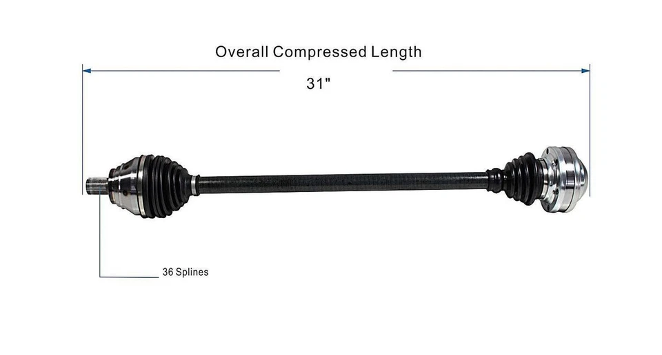 Ejes CV delanteros GSP OEM para Volkswagen GTI 2006-2014 garantía de por vida Foto 4 de 4
