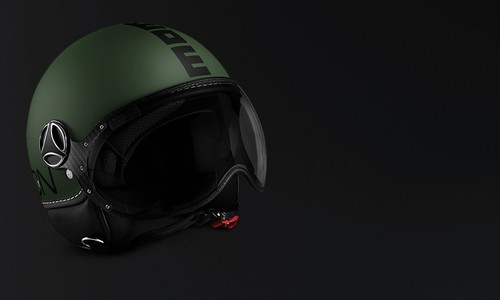 CASCO MOMO DESIGN FIGHTER Fgtr Fgtr CLASSIC VERDE MILITARE OPACO NERO  TAGLIA L | eBay