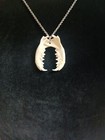bone necklace. gothic necklace. unique fat necklace. mink jaw necklace. 