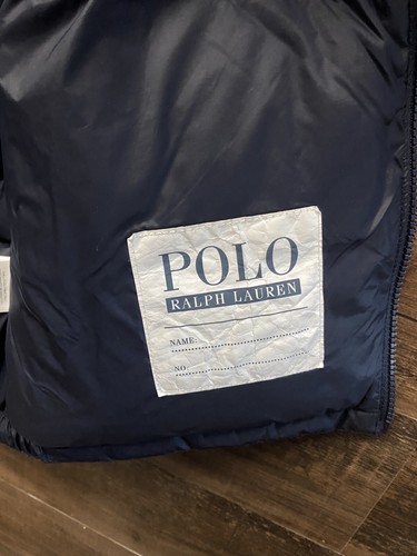 Ralph Lauren Water-Repellent 700 Fill Down Vest Puffer Navy Boys Sz 14-16 (L) - Picture 7 of 19