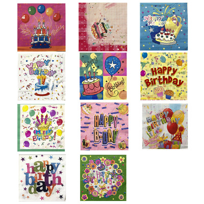 AEX Birthday Paper Napkins Party Tableware Festive Disposable Napkins for event