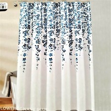 Lush Decor Shower Curtain White Blue Flower Vines Foral New in Package