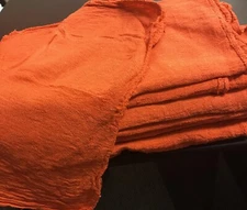 500 new great mechanics shop rags towels orange jumbo 13"X14"