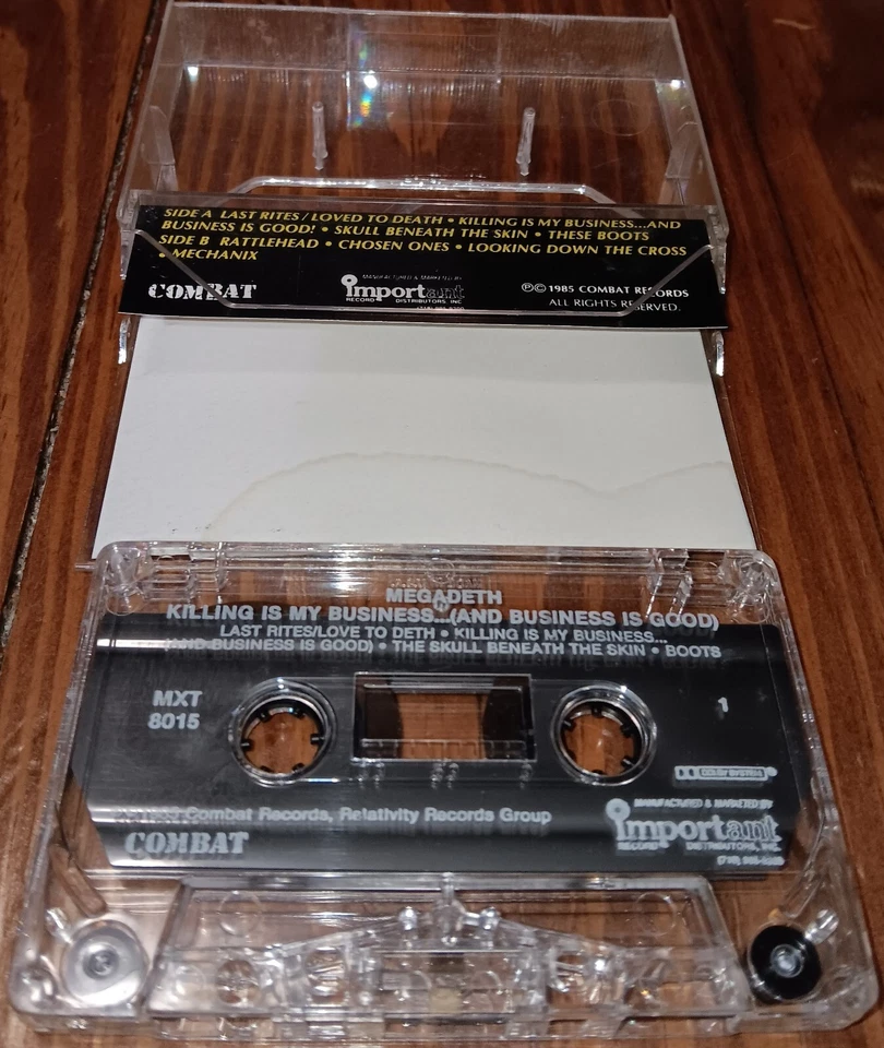 Megadeth Killing Is My Business And Business Is Good Cassette Combat Record 1985 - Image 3 of 4