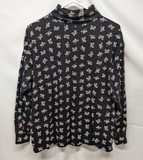 90's Disney Mickey  Co. Mickey Mouse All Over Print Women's Turtleneck Shirt