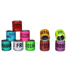 8mm Multicolor Bird Foot Ring For 2023 Racing Pigeon Rings Leg Bands ARPU 100Pcs