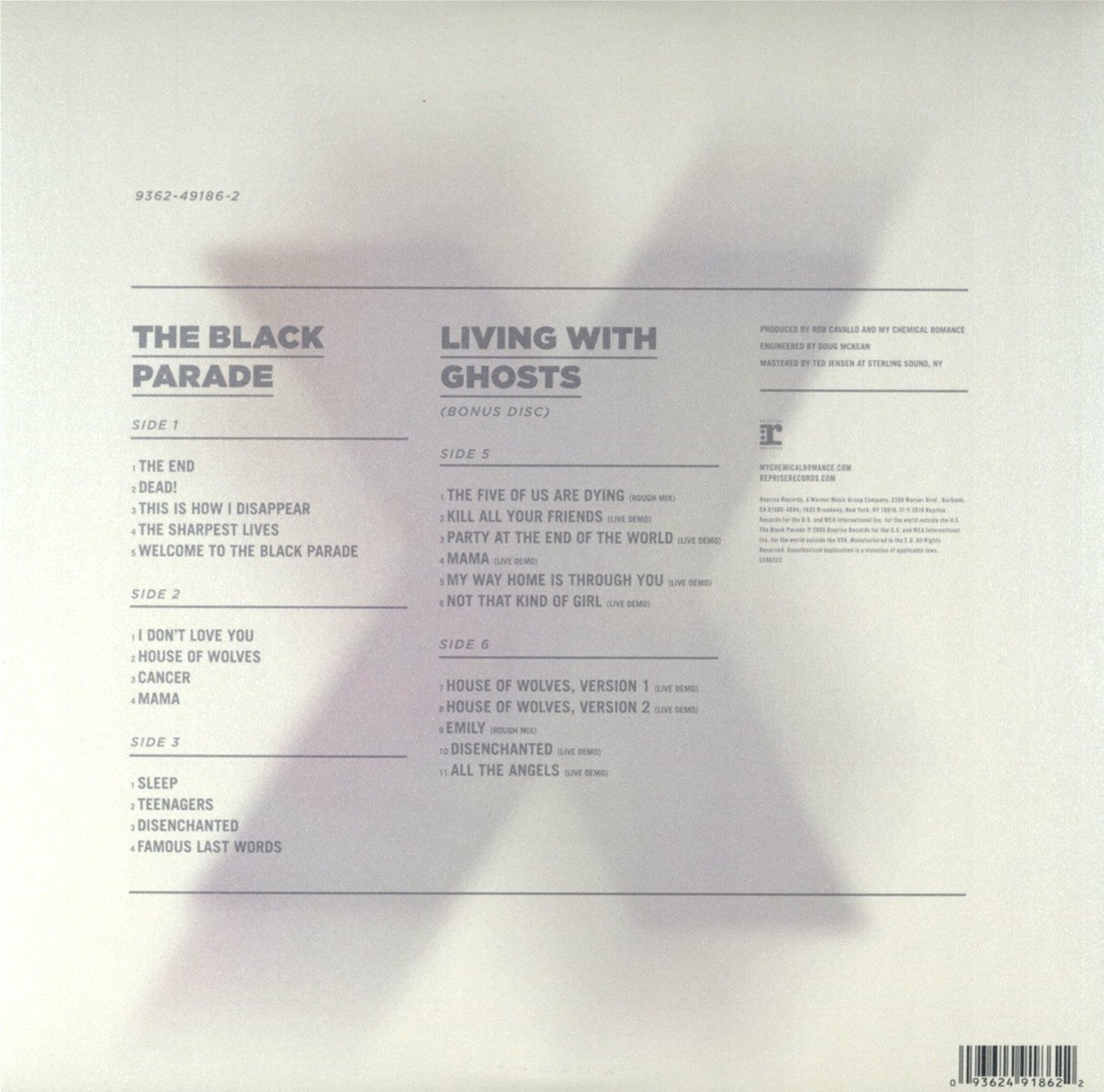 My Chemical Romance Black Parade / Living With Ghosts Vinyl 10th