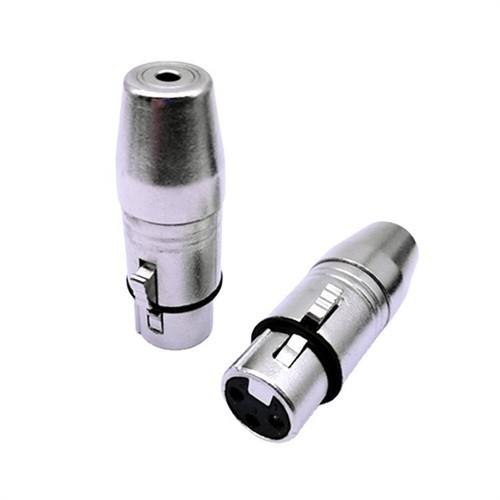 3-Pin XLR - 3.5mm Female Stereo Audio Connector Microphone Metal Adaptor Coupler - Picture 16 of 42