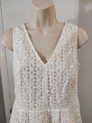 Ann Taylor Beautiful Adorable Lined White Eyelet Skirted Top, NEW, Size 0 - Picture 5 of 18
