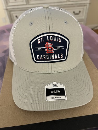 NWT-Fan Favorite MLB St. Louis Cardinals Men's Trucker Hat Cap in Gray, One Size