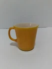 Vintage Pyrex Coffee Cup Mug Citrus Mustard Yellow D Handle