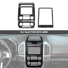 Black Wood Grain for Ford F-150 2015+ Center Console Dashboard Panel Cover Trims