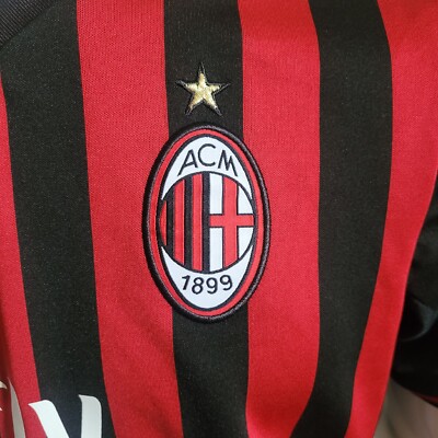 16-17 AC MILAN HONDA 10番　adidas M size赤黒 Adidas M 2016-17 AC Milan Home Soccer Football Jersey #10