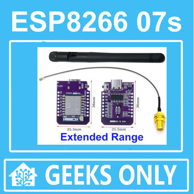 ESP8266 07s D1 Mini Extended Range WLAN Bluetooth HOME ASSISTANT ESPHOME
