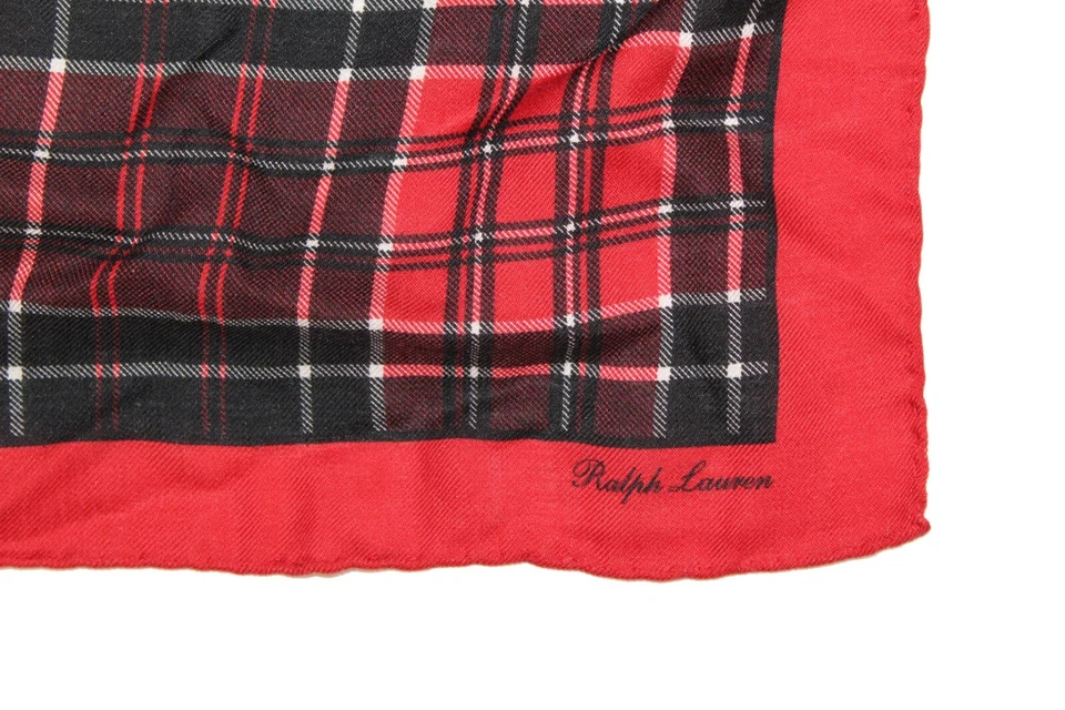 Pañuelo cuadrado de bolsillo Ralph Lauren etiqueta púrpura para hombre Italia cachemir seda Foto 2 de 3