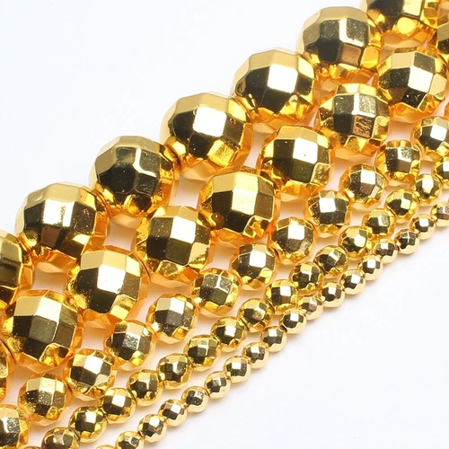 2 3 4 6 8 10 12mm Natural Hematite Faceted Round Loose Bead For Jewelry Making - Picture 34 of 57