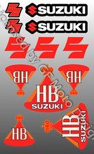 Laminated Suzuki HB Racing Team decal sheet stickers GSXR 600  GSX 1000