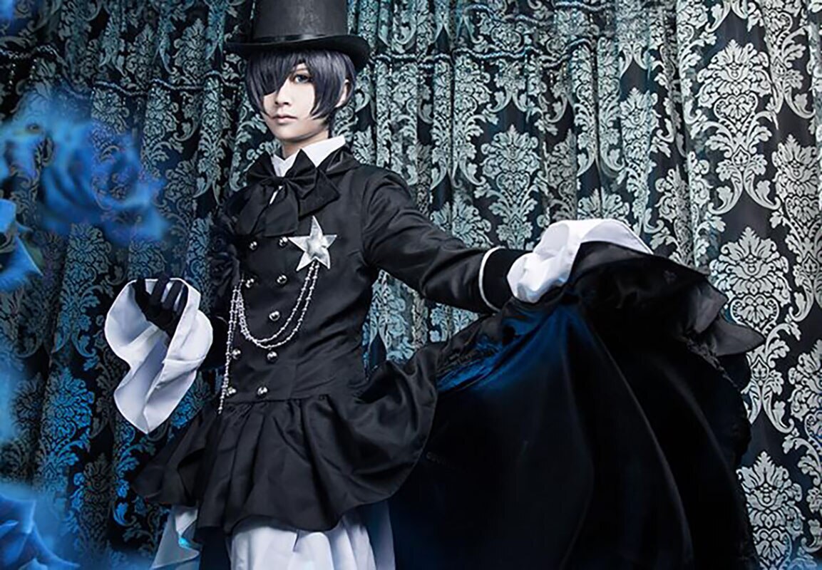 Black Butler Kuroshitsuji Under Taker Wig Undertaker 110Cm