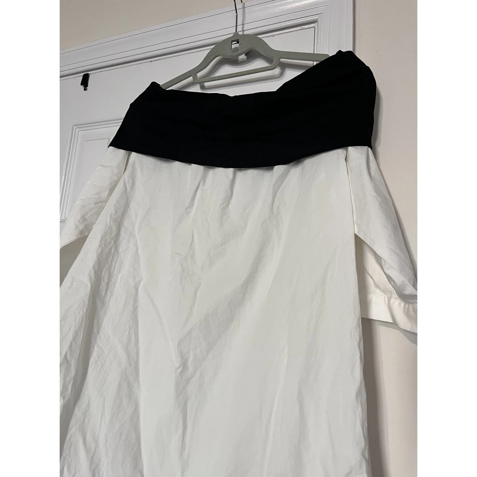 Abito Camicia Acne Studios Oversize Cotone Popeline Spalline Scollate Cotone Taglia M