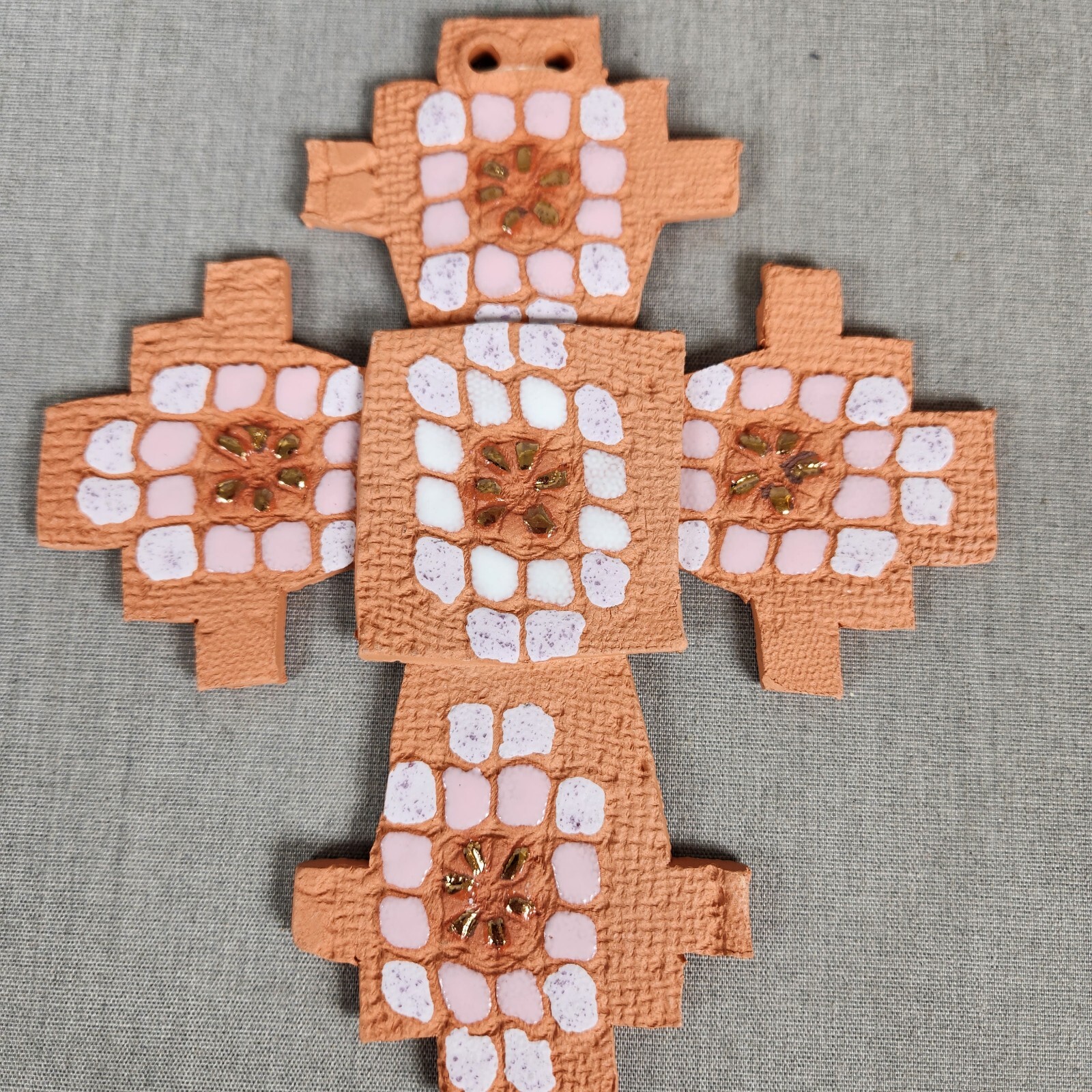 Southwestern Style Wall Cross Hanging Ornament from New Mexico Tile