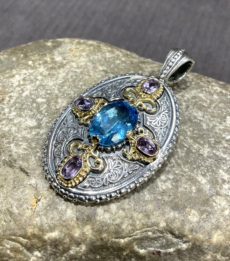 KONSTANTINO ネックレス　ラブラドライト　sjx Flower×Labradorite Necklace(マダガスカル産セミオーダーフラワー
