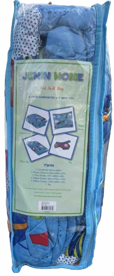 NEW BED IN A BAG COMPLETE KIDS BED COMFORTER PRINTED TWIN 6PC - Image 4 of 4