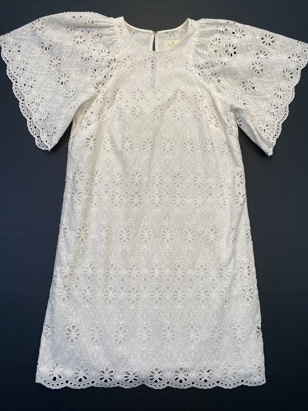 Abito donna Kate Spade bianco con occhielli a tubino XS