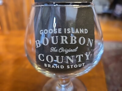 Goose Island Bourbon County Prop Day  2019 Mini Snifter Glass. EUC, Rare.