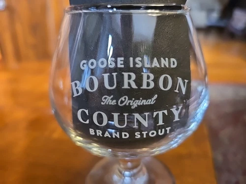 Goose Island Bourbon County Prop Day  2019 Mini Snifter Glass. EUC, Rare.