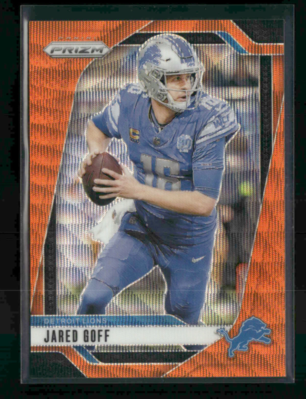 Jared Goff 2024 Panini Prizm Football Orange Wave Prizm 51/60 Lions