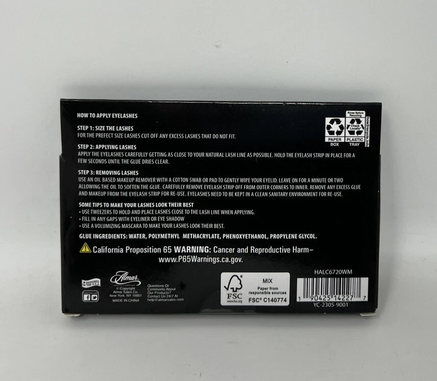 Halloween Essentials Self-Adhesive Faux Mink Fake Eye Lashes- 1 Pair - Image 2 of 2