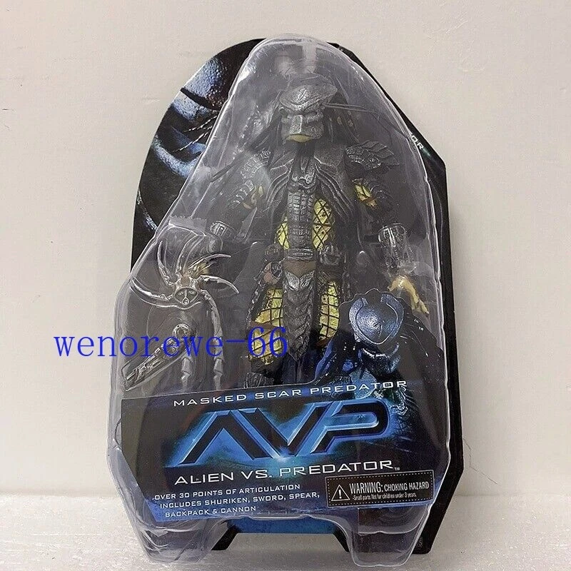 7" Alien VS. Predator Masked Scar Predator Action Figure Model Collection Gifts - Image 3 of 4