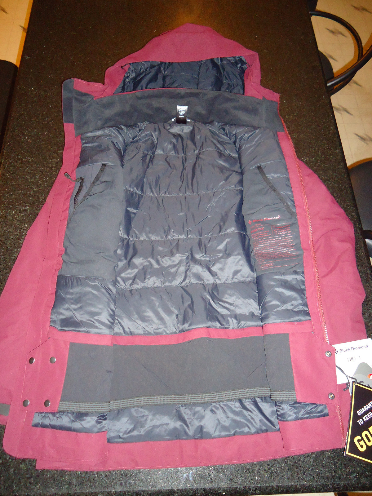 BLACK DIAMOND GORETEX ZONE SHELL INSULATED JACKET WOMEN'S LARGE (L