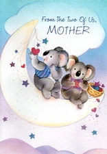 Vintage MOTHER'S DAY Card FOR MOTHER FROM TWO OF US, Koala — Gibson Greetings +✉