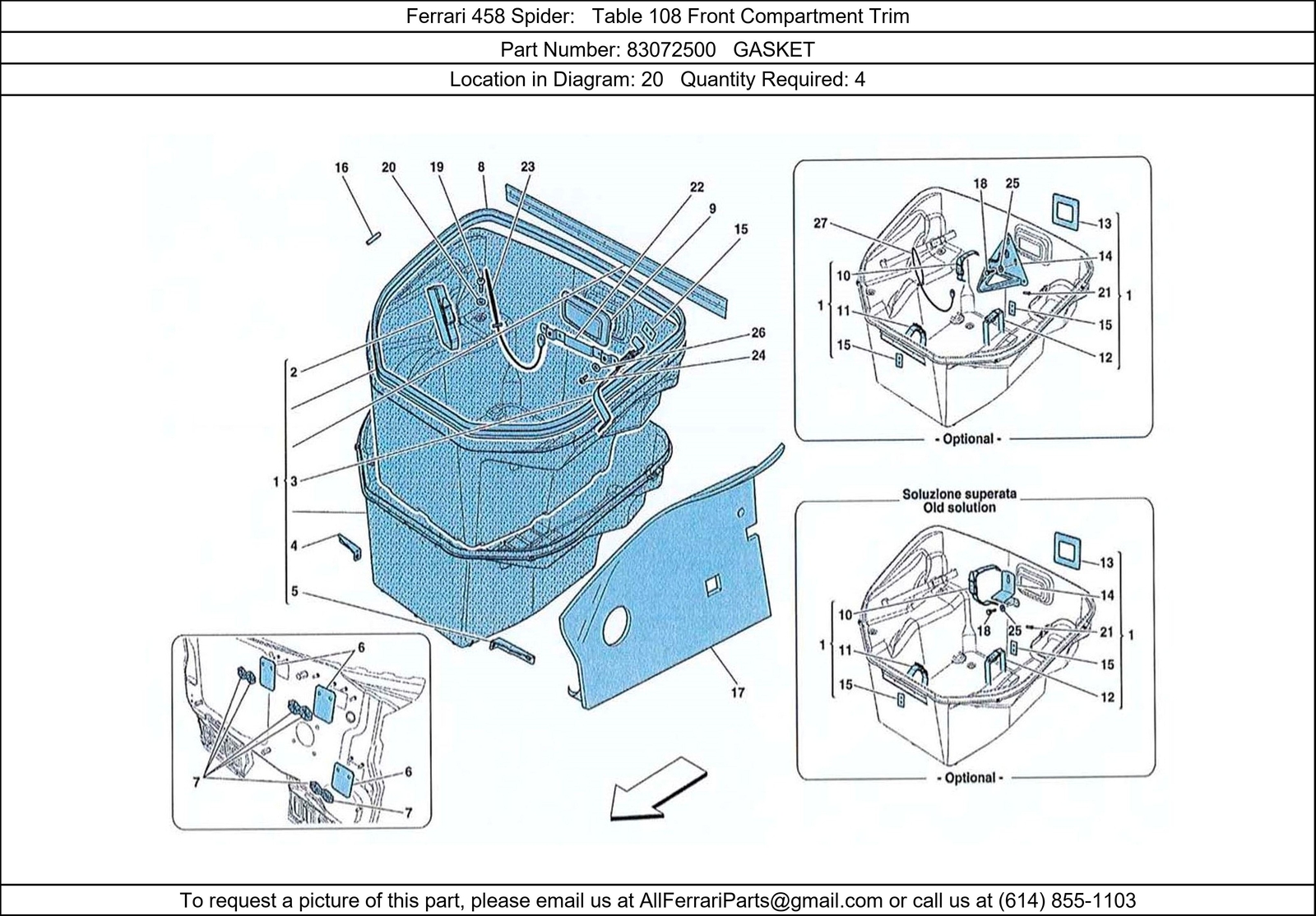 Ferrari Part 83072500 Gasket | eBay