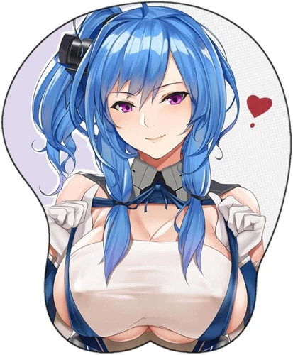 Anime Mouse pad Azur Lane St. Louis Anime Design 3D Ergonomic Mouse Pad with Wri