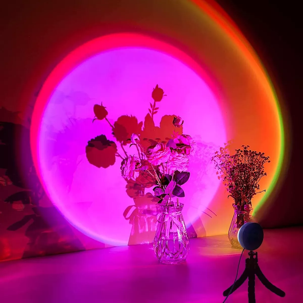 Sunset Lamp Projector,Romantic Cisual LED Light Rainbow Night Light  Decorative for Bedroom Living Room Photography Party Artistic Décor  Sunlight Lamps 