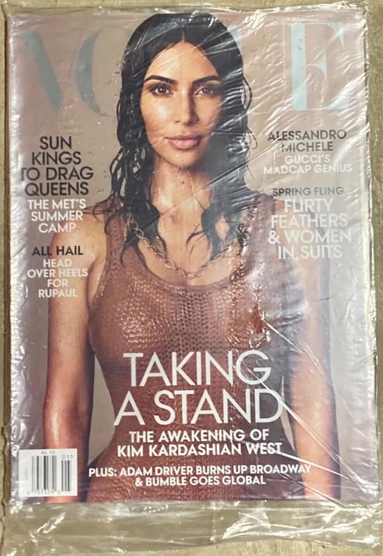 Kim Kardashian Vogue Magazine May 2019 mint in bag West