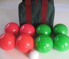 2 of 22 Epco Premium Quality Bocce set -110mm Light Red and Green Balls