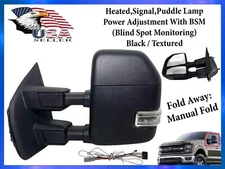 For 2017-2022 Ford F-250 F-350 Left Front Door Side View Mirror Signal BSM