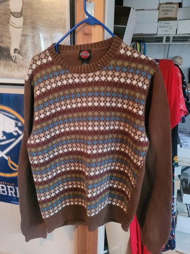 Vintage Y2K Nick Danger Brown Grunge Sweater Size L